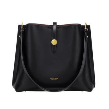 Imagem de Sacola Conles Feminina de Couro Genuíno Black Fashion - Cnoles