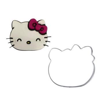 Imagem de Cortador Inox Hello Gatinha Kitty Decoração Temático Bolo - Udlandia