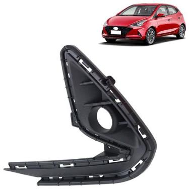 Imagem de Moldura Grade Milha Hb20 2020 2021 2022 Preto Texturizado Furo Milha -