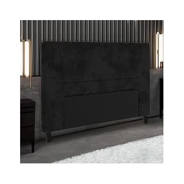 Imagem de Cabeceira para Cama Box King Size Portobel Amanda com Revestimento em Suede