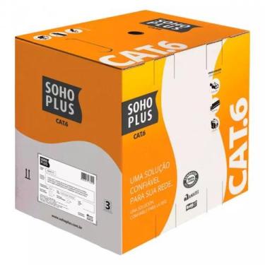 Imagem de Cabo lan u/utp 24awg cat.6 cmx 305m branco 23400199 - FURUKAWA SOHO PL