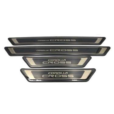 Imagem de 4 Peças Guarnição de Soleira de Porta de Carro para Toyota Corolla Cross 2020-2025, Protetor de soleira de porta de carro soleira de porta protetor de entrada guarnição