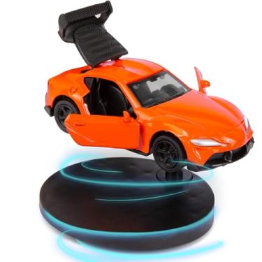 Imagem de COGEEK Carro Drifting Spin Dashboard Decoração Modelo de Carro Esportivo Que Pode Balançar Mini Interior Dash Ornamento Dinâmico, VeículoGire e Siga Drift - Laranja