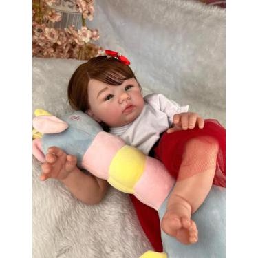 Imagem de Bebê Reborn Realista Laura , Fio A Fio Com Enxoval Pronta - Mundo Azul