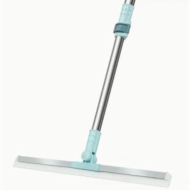 Imagem de Rodo e Vassoura Mágica 2 em 1 com Raspador Silicone 50cm Cabo Extensor - Limpa Vidro, Piso, Pelo Animal (Doméstico e Comercial)