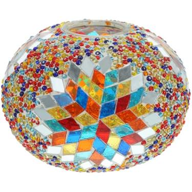 Imagem de Mobestech Globo Substituto para Lâmpada Turca, Abajur Moderno em Mosaico, Abajur para Mesa de Cabeceira, Multicolorido, 15 x 15 x 11 cm