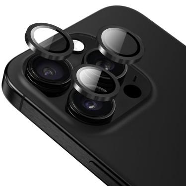 Imagem de Película para câmera iPhone 16 Pro/ 16 Pro Max, Originais iPlace, Aro Preto