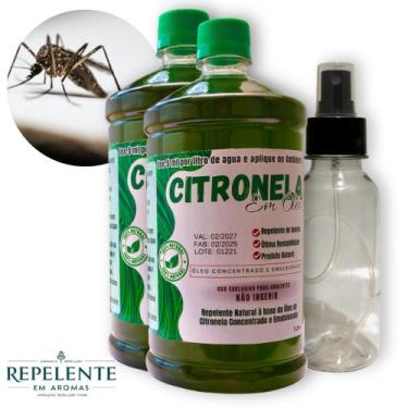 Imagem de Óleo de citronela concentrado 2x1l  solução natural - spray gratis - R