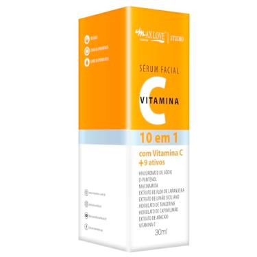 Imagem de Sérum Facial Vitamina C, 10 em 1, Pele Hidratada, Macia e Iluminada, 30ml, Max Love
