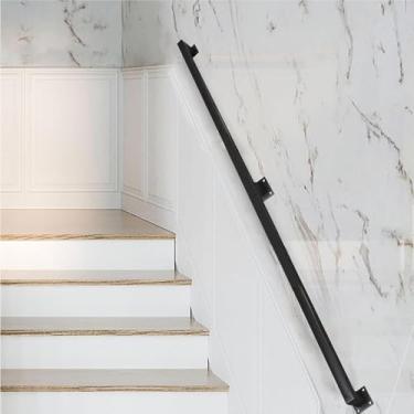 Imagem de Baister Hadrail Preto Para Escada | Kit De Corrimão De Escada | Corrimãos Para Escadas 1 2 3 4 5 6 Metros | Railig De Escada | Tinha Trilhos Para Escadas De Idoor Ao Ar Livre Par, 8.2ft/2.5m