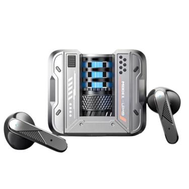 Imagem de LP49 Fones de ouvido intra-auriculares Bluetooth sem fio com cancelamento de ruído para jogos HD Call Sport à prova d'água com microfone embutido-Grey