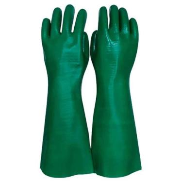 Imagem de Luva PVC Forrada Palma Lisa 45 cm CA34568 Plastcor