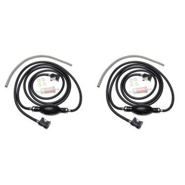 Imagem de iFJF 32-858104K08 Kit de mangueira de linha de combustível de popa 5/40.6 cm 3 pés substituição para Yamaha Marine Johnson Mercury motor de popa 4 hp-200 hp com tanque de lâmpada primária conector