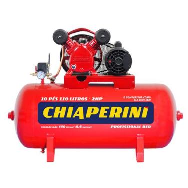 Imagem de Compressor de Ar 10 110 Linha RED Com Motor Monofásico Chiaperini