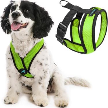 Imagem de Gooby Arnês Comfort X Head In - Verde, Médio - Sem Puxar Peitoral para Cães Pequenos e Sem Choke-Free X Frame - Peitoral para Cães Médios Sem Puxar ou Cachorros Pequenos para Uso Interno e Externo