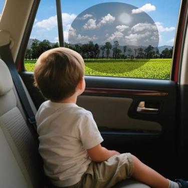 Imagem de Spurtar Persianas de janela de carro universais para bebês 2 peças Protetor solar de carro transparente bloco de bebê 90% proteção solar UV brilho para motorista criança animal de estimação para SUV