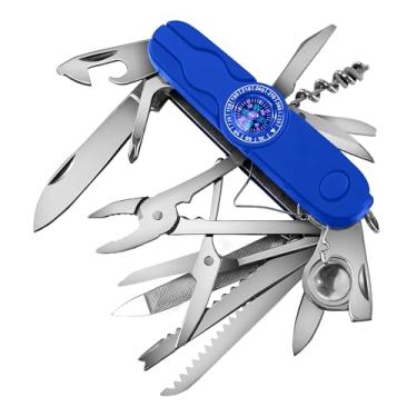 Imagem de Swiss Eagle Canivete de bolso multiferramentas Ranger com bússola e 30 ferramentas tudo no seu bolso, azul