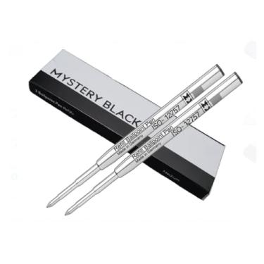 Imagem de 2 Refil carga cartucho de Tinta Preto Ballpoint, Ballpen Ponta Média (Len ISO - 12757) compatível com Montblanc