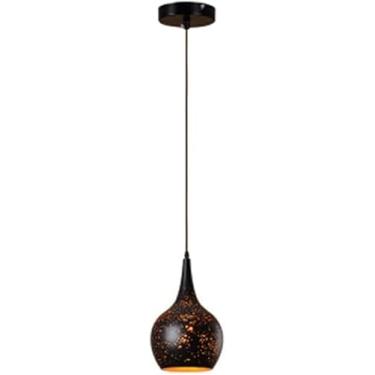 Imagem de Lustre Moderno Industrial Gravura Oco Pingente Luz Marroquino Turco Poroso Árabe Lustre Teto Pendurado Luminária Para Cozinha Ilha Restaut Foyer Bar Loja Fazenda, One Color, F-20 * 31CM