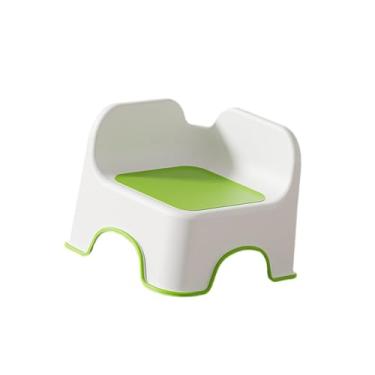 Imagem de Llazsybz Banqueta Pequena para Crianças, Banco de Chuveiro Confortável Ergonômico com Encosto, Pufe para Sapatos, Apoio para Os Pés para Apartamento, Sala de J, Verde