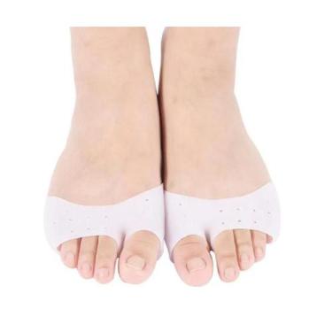 Imagem de Par Protetor Silicone Palmilha 5 Dedos - Topmixshop, Branco, Silicone