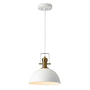 Imagem de ALAISLYC Luzes pendentes de casa de fazenda brancas arenosas de 30,5 cm para cozinha ilha industrial ajustável altura vintage cúpula luminárias penduradas para celeiro, sala de jantar, 1 pacote