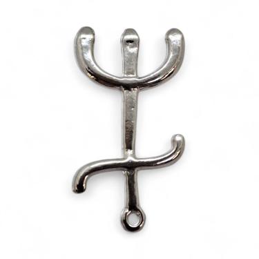 Imagem de Pingente Tridente Pombagira Prata Proteção Espiritual 3 cm