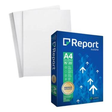 Imagem de Papel Sulfite A4 Branco Report Premium Pacotes com 1500 Folhas (3 Resmas de 500)