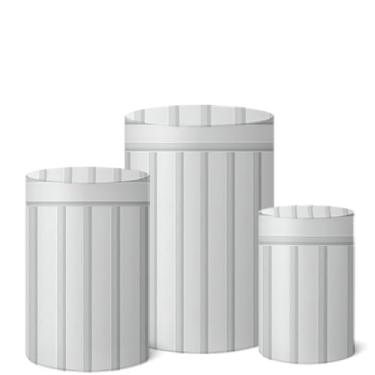 Imagem de Trio Capas Cilindro Decoração Festa Veste Fácil Ripado (CLRIP0001)