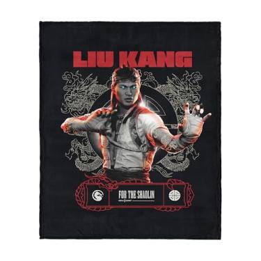 Imagem de Cobertor Mortal Kombat Silk Touch – Liu Kang para o Shaolin, lã ultramacia, pelúcia e leve, 127 x 152 cm
