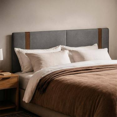 Imagem de Painel Suspenso Cabeceira Dobrável Pietro Para Cama Box Casal 140cm Boucle