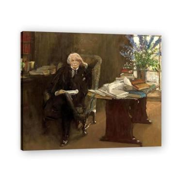 Imagem de War Memories John Lavery Irish Realist Portrait & War Scenes Impressão em tela – Arte de parede vintage para casa emoldurada 30 x 36 cm