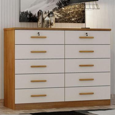 Imagem de Cômoda Gaveteiro Ambiente Milão com Chave Cumaru 25 Fendi - Novo Horizonte