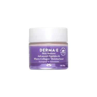 Imagem de DERMA-E Advanced Peptides and Vegan Flora-Collagen Moisturizer – Creme facial de colágeno de dupla ação com complexo de peptídeos – Hidratante facial intensamente hidratante para linhas, rugas e