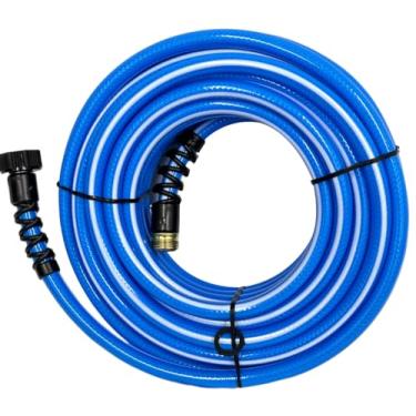 Imagem de Valterra Mangueira de água potável de alta pressão AquaFresh, conexão de mangueira de água para RV - 1,27 cm x 1,27 m, azul