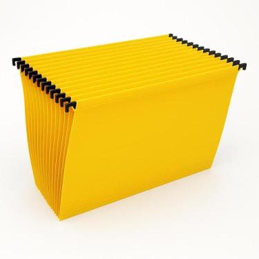 Imagem de Pasta Duplex Arquivo Suspenso Escritório Com Visor Grampo 20 unidades 