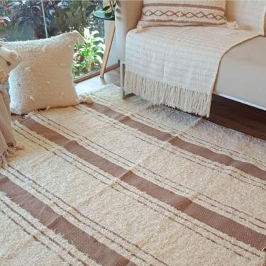 Imagem de Casa Coeva - Tapete Peludo Algodão Sala Quarto Lines Max Caramelo 200x300