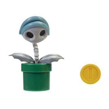 Imagem de Boneco de ação Super Mario Bone Piranha de 4 polegadas com Coin Acc