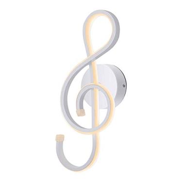 Imagem de Kawell Luminária de parede LED interna de 22 W moderna lâmpada de parede LED criativa lâmpada de parede com símbolo de música LED decoração artística para quarto sala de estar café lounge escadas