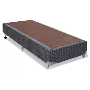 Imagem de Cama Box Base Twin Size Orthotel Luxo Cinza (100x200x23) - Ortobom