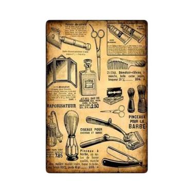 Imagem de Placas Decorativas De Metal Vintage Retrô Para Barbearia, Salão, Casa,