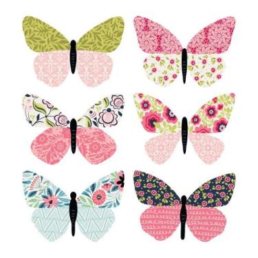 Imagem de Adesivo de Parede Infantil Borboletas Quarto Menina Bebe - 186ir - All