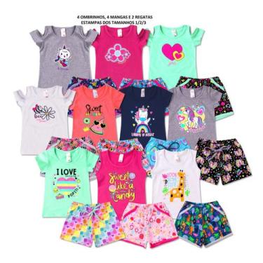 Imagem de Kit 10 Conjunto Infantil Feminino Roupa de Verão Menina - Blest Modas,