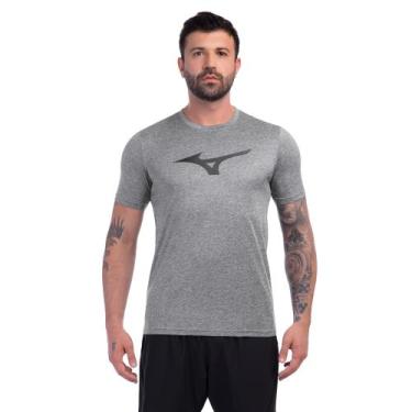 Imagem de Camiseta de Corrida Mizuno Run Spark Mescl Masculino, Cinza, M