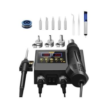 Imagem de Estação De Soldagem Digital 2 Em 1 Com Display, Pistola De Ar Quente P