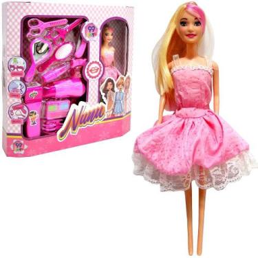 Imagem de Kit Beleza Infantil com Boneca + Secador e Acessórios 12 peças 180261 