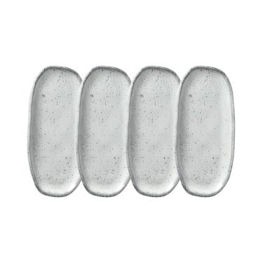 Imagem de Conjunto de Travessas Oval Rasa Mini Porto Brasil Orgânico Echo 16,5x8cm - 4 Peças	