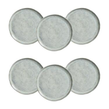 Imagem de Conjunto de Pratos para Pão Porto Brasil Bio Green Granite - 6 Peças	