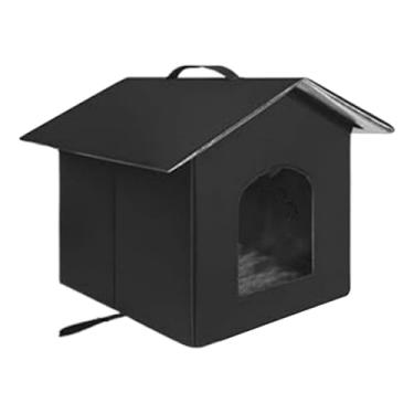 Imagem de Rrlihjgu Casa para Gatos Exterior - Casa para Gatos Exterior Isolada para Inverno | Abrigo para Gatinhos com Isolamento Térmico para Varanda Jardim Quintal Pátio