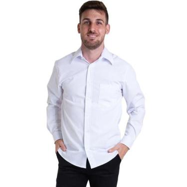 Imagem de Camisa Tricoline Manga Longa Branco - Fardas Uniformes,  M